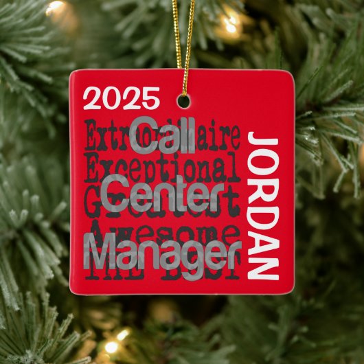 Call Center Manager Extraordinaire CUSTOM Keramikornament (Baum)