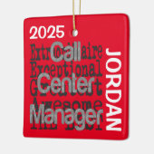 Call Center Manager Extraordinaire CUSTOM Keramikornament (Links)