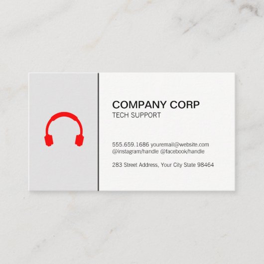 Call Center Tech Support Telefonservice Terminkarte (Vorderseite)