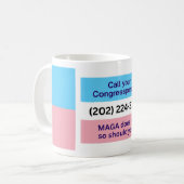 Call Congress MAGA übernimmt Trans Alligly Kaffeetasse (Vorderseite Links)