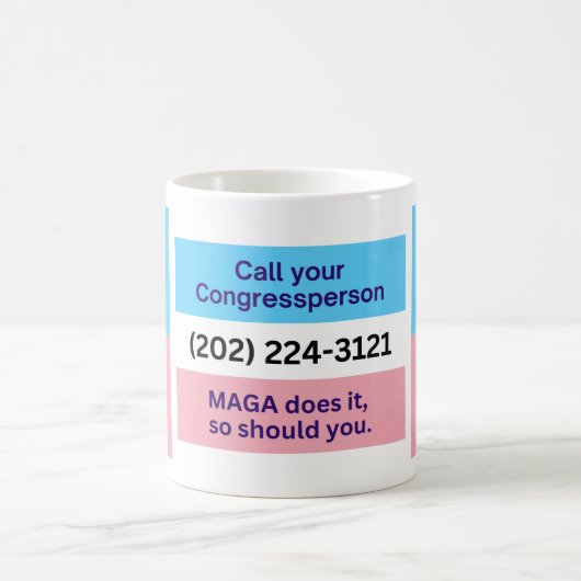 Call Congress MAGA übernimmt Trans Alligly Kaffeetasse (Mittel)