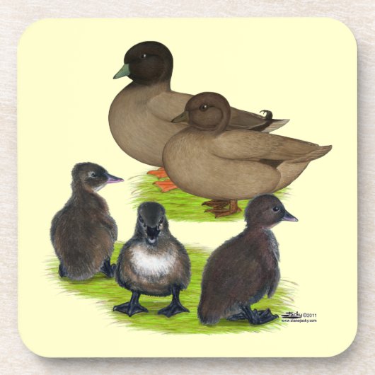 Call Duck Khaki Family Untersetzer (Vorderseite)