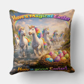 Call Easter enchanted unicorns and Easter eggs dec Kissen (Rückseite)
