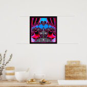 Call Fraktal des Hearts Ballet Vorhangs Poster (Küche)