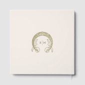 Call Lily Gold Wedding Art Nouveau Gästebuch (Rückseite)