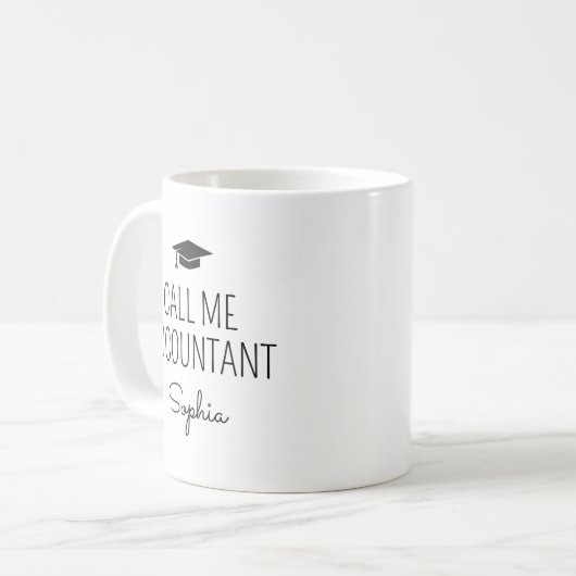 Call Me Accountant Personalized Name Kaffeetasse (Vorderseite Links)