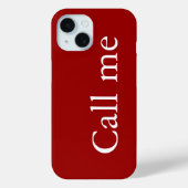 Call Me - Case-Mate-iPhone-Fall Case-Mate iPhone Hülle (Rückseite)