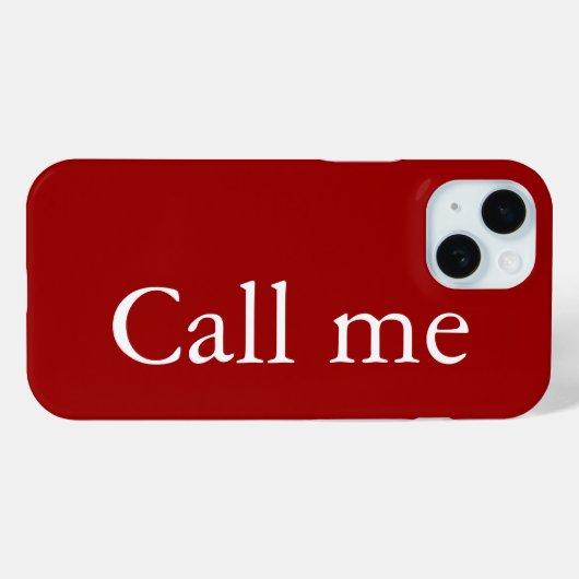 Call Me - Case-Mate-iPhone-Fall Case-Mate iPhone Hülle (Rückseite (Horizontal))