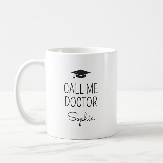 Call Me Doctor Personalized Name Kaffeetasse (Links)