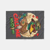 Call Me Duck Hunting Retro Valentine's Day Men Wom Fleecedecke (Vorderseite (Horizontal))