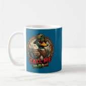 Call Me Duck Hunting Retro Valentine's Day Men Wom Kaffeetasse (Links)