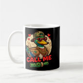 Call Me Duck Hunting Retro Valentine's Day Men Wom Kaffeetasse (Links)