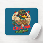 Call Me Duck Hunting Retro Valentine's Day Men Wom Mousepad (Mit Mouse)