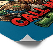 Call Me Duck Hunting Retro Valentine's Day Men Wom Poster (Ecke)