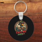 Call Me Duck Hunting Retro Valentine's Day Men Wom Schlüsselanhänger (Vorderseite)