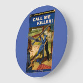 Call Me Killer Zellstoff-Fiktion Große Wanduhr (Winkel)