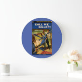 Call Me Killer Zellstoff-Fiktion Große Wanduhr (Zuhause)