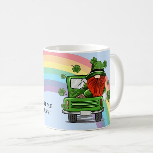 Call Me Lucky Irish Gnome Kaffeetasse (VorderseiteRechts)