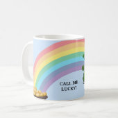 Call Me Lucky Irish Gnome Kaffeetasse (Vorderseite Links)
