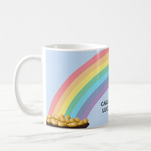 Call Me Lucky Irish Gnome Kaffeetasse (Links)