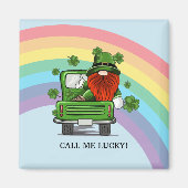 Call Me Lucky Irish Gnome St Patricks Day Magnet (Vorne)