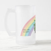 Call Me Lucky Irish Gnome St Patricks Day Mattglas Bierglas (Links)