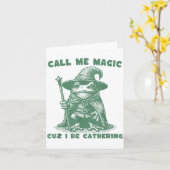 Call Me Magic Cuz I Be Gathering, Funny Wizard Fro Karte (Gelbe Blume)