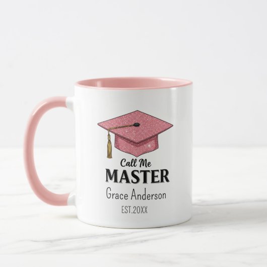 Call me Master - Customizable Cup - Graduation  Tasse (Links)