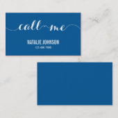 Call Me Modern Calling Card - Blau Telefonnummerkarte (Vorne/Hinten)