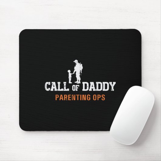 Call Of Daddy Parenting Ops Fun Fathers Day Dad Pa Mousepad (Mit Mouse)