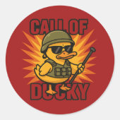 Call of Ducky - Sticker für Entengamer (Vorderseite)