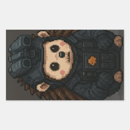 CALL OF DUTY HEDGEHOG RECHTECKIGER AUFKLEBER (Vorderseite)