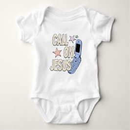 Call on Jesus – Retro Faith Design Baby Strampler