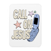 Call on Jesus – Retro Faith Design Magnet (Vertikal)