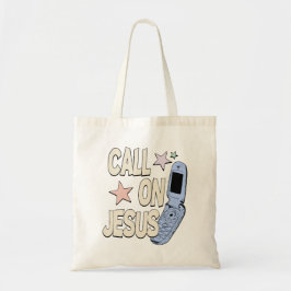 Call on Jesus – Retro Faith Design Tragetasche