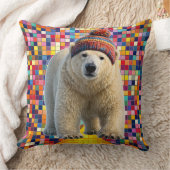 Call polar bear and Benny mosaic throw pillow Kissen (Decke)