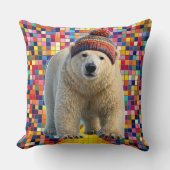 Call polar bear and Benny mosaic throw pillow Kissen (Vorderseite)