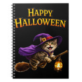 Call tabby witch kitten whimsical happy Halloween Notizblock (Vorderseite)
