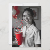 "Call the Shots" Funny Nurse Abschluss Foto Dankeskarte (Rückseite)