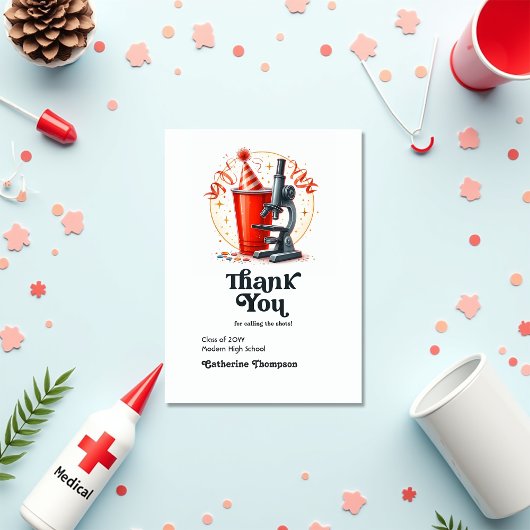 "Call the Shots" Funny Nurse Abschluss Foto Dankeskarte