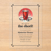 "Call the Shots" Nursing Graduation Party Acryleinladungen (Vorderseite)