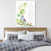 Call to Me Scripture Inspiration California Quail  Leinwanddruck (Insitu (Schlafzimmer))