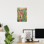 Calla Abstract Wall Art | Modern Botanical  Poster (Heimbüro)