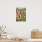 Calla Abstract Wall Art | Modern Botanical  Poster (Küche)