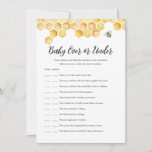 CALLA Baby über oder unter Babyduschkarte Einladung (Vorderseite)