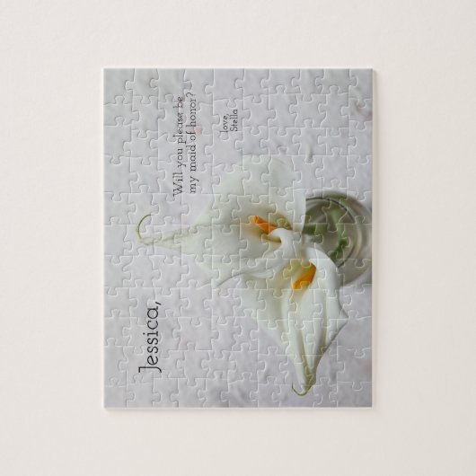 Calla basiert auf texturierter Trauzeugin Puzzle (Vertikal)