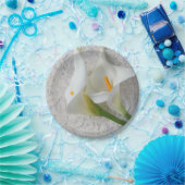 Calla basiert auf weißen Texturen Pappteller (Party)