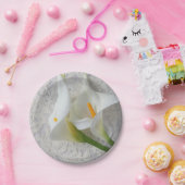 Calla basiert auf weißen Texturen Pappteller (Party)