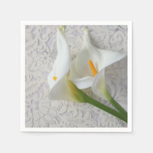 Calla basiert auf weißen Texturen Serviette