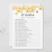 CALLA Bee 20 Fragen zum Bride Game Einladung (Vorderseite)